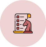 Icon of a chesspiece and a datasheet